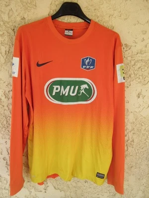 Maillot goal porté n°1 COUPE DE FRANCE NIKE PMU match worn GK shirt orange L - Photo 1/4