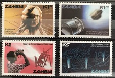 ZAMBIA - 1986 HALLEY'S COMET SET NHM SG 464 - 467 cv &pound;7.50