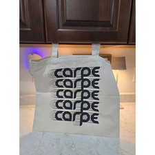 Carpe Canvas Tote Bag Large Capacity New Unisex Shopping Farmers Market