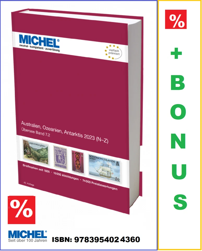 MICHEL-Australien-Ozeanien-Antarktis-Übersee-Katalog-ÜK 7.2-2023-Bd.-2-N-Z - Bild 1 von 1