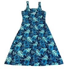 Columbia PFG Freezer III Dress Womens XS Blue Teal Tropical Floral FL5039