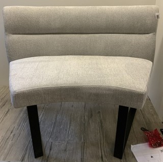 HTI Living Runde Bank "Liron" GRAU Chenille Optik 60x108x82cm (R2 A2
