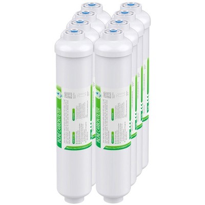 1-8 Pack Post Carbon Inline Water Filter 1/4'' Quick Connect QC for Refrigerator