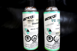 Arctic Cat Touch Up Paint Spray, 2 Cans, Satin Blk. & Black Powder Vintage OEM