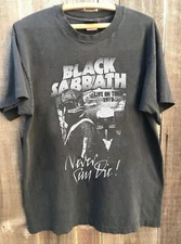 Black Sabbath 'Never Say Die Album' vintage charcoal t-shirt QT3211