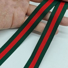 New GUCCI Style Ribbon - Green Red 2cm wide X...