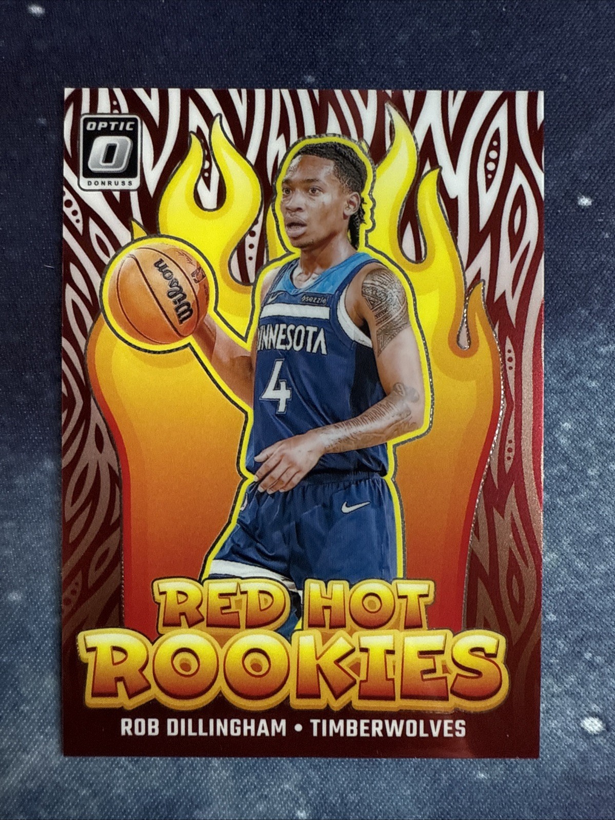 2024-25 Panini Donruss Optic - Red Hot Rookies Rob Dillingham #7 (RC)