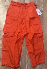 Wild Fable Orange Cargo Pants Size S Nylon Utility Wide Leg NWT