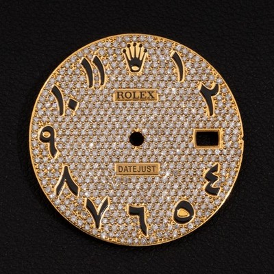 Goldum NYC Blaues Zifferblatt Mit Diamant-Indexen Arabic Für Rolex Datejust 36mm