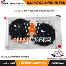 4 Row Aluminum Radiator+Shroud Fan For Chevy 1970-81 Camaro/ 1978-87 Monte Carlo