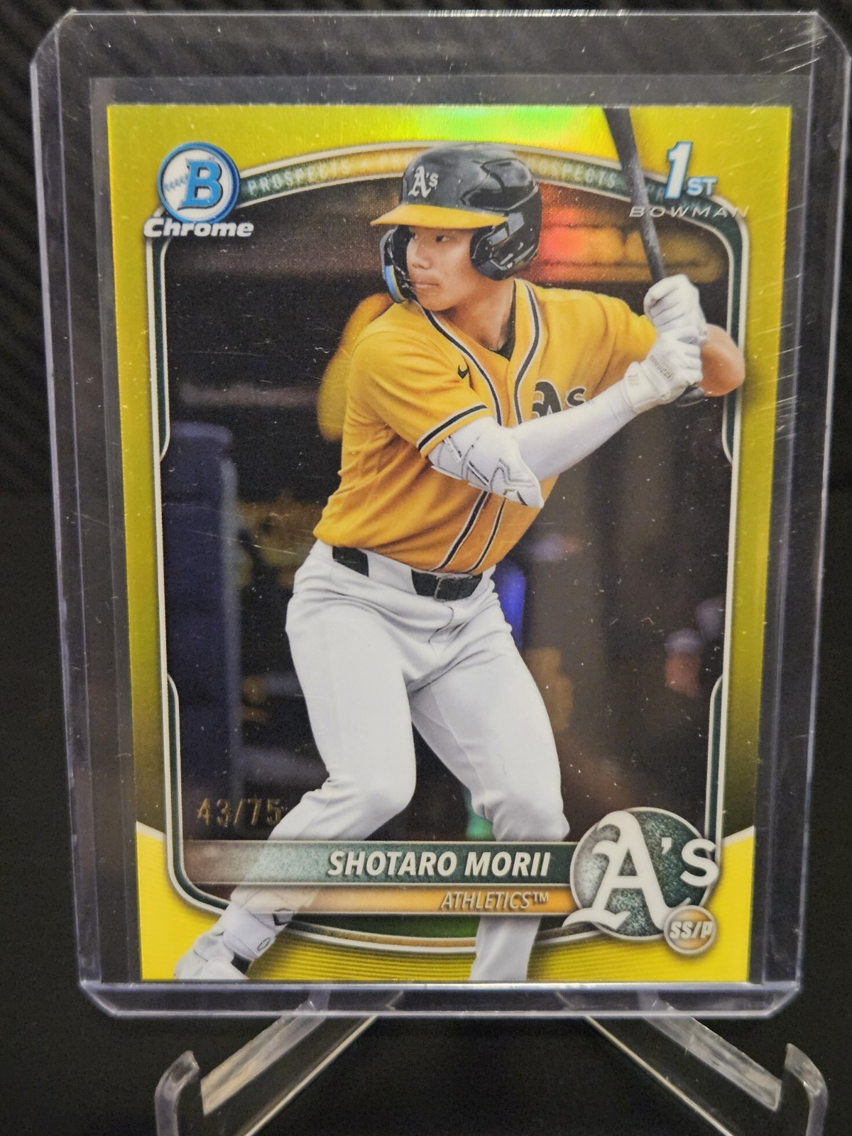 2025 BOWMAN CHROME Shotaro Morii 1ST BOWMAN YELLOW /75