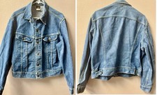 VTG Lee Denim Trucker Jacket Blue Jean Women's Size 90s USA Made Women s M