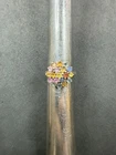 3.7g VTG Sterling Silver 925 Colorful Sapphire Ring Size 7 Jewelry Lot I