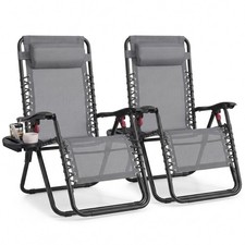 Image of Zero Gravity Reclining Chairs with Tray, Adjustable Headrest