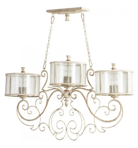 Persian White and Mystic Silver Florine 9 Light 1 Chandelier - Picture 1 of 1