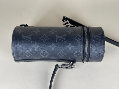 *Rare* NEW Louis Vuitton Monogram Eclipse Canvas + Leather Bottle Holder GI0398