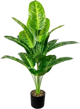 Rozwkeo Artificial Plants in Pots Large Fake Tree Floor Faux Tropical Plants ...