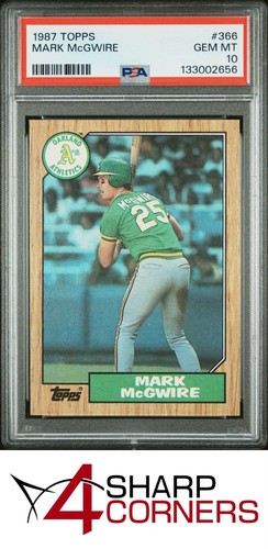 1987 TOPPS #366 MARK McGWIRE ATHLETICS PSA 10