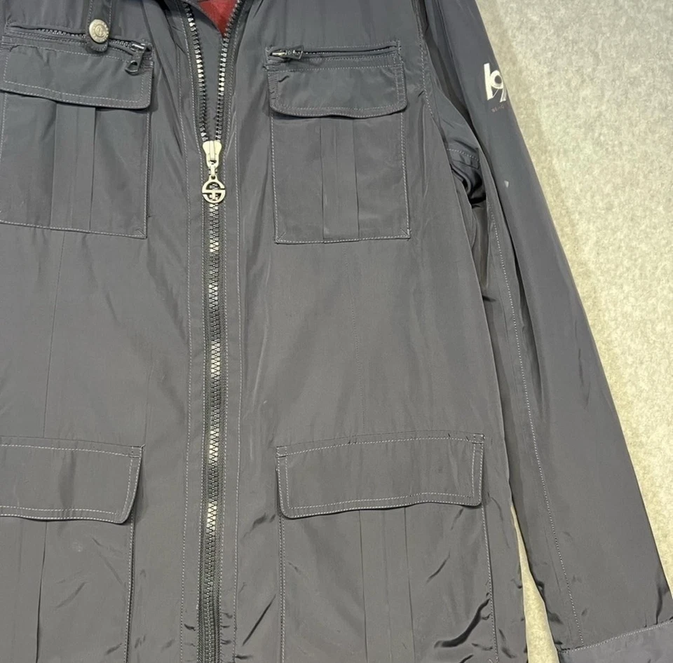 Sergio Tacchini Jacket Mens Medium 32 Navy 1966 Full Zip Utility Field Pockets - Image 3 of 4