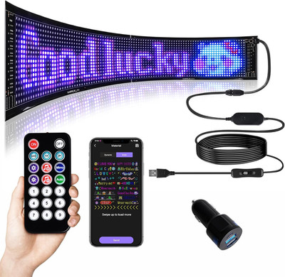 Bluetooth Programmable LED Display Panel - DIY Scrolling Sign for Home & Stores