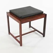 1960s Erik Buch Flip Top Rosewood Stool and Side Table for O.D. Mobler Denmark  