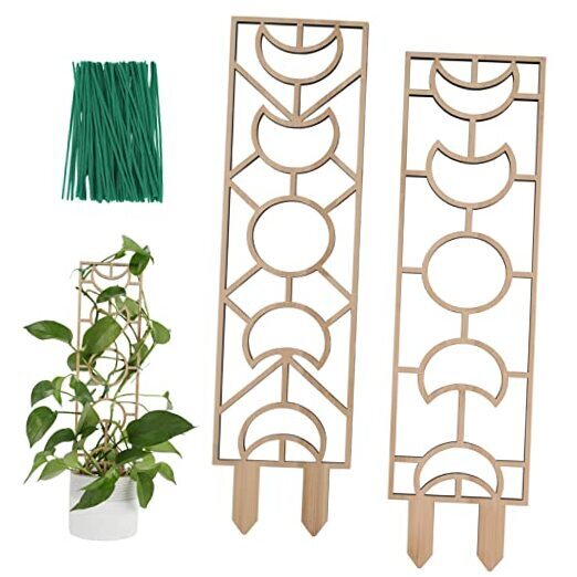 Plant Trellis for Climbing Plants Indoor Pot, 16.3 inch Small Wooden