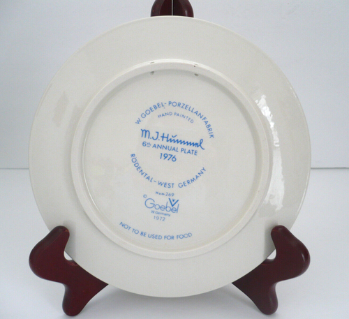 1976 MJ Hummel 6th Annual Collector's Plate West Germany - Picture 5 of 8