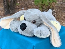 VERY RARE VINTAGE Gray Puppy Dog 9" Plush Stuffed Animal Toy