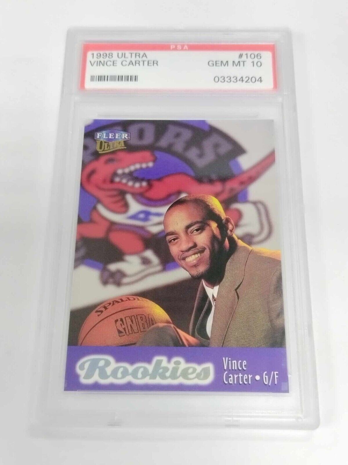 1998-99 FLEER ULTRA #106 RC VINCE CARTER PSA10 LOW POP