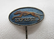 Vintage Anstecknadel „Express Werke – Express Logo“ Blau  ~ 1930/40/50 Jahre