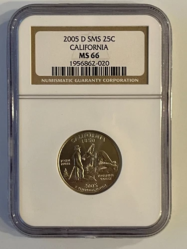 2005 D California QUARTER NGC MS66 SMS  25c
