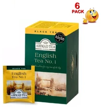 6 PACK Box  ENGLISH N1  Black Tea AHMAD 120 Tea Bags