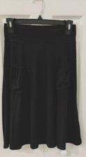 Xhilaration Women's Black A Line Knee Length Pockets Pull On Skirt Size Small