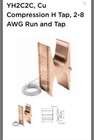 Burndy YH2C2C Copper Compression LUG — photo 1