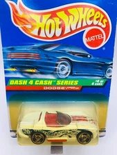Hot Wheels 1998 Dash 4 Cash Series Dodge Viper RT/10 Car Pearl White NEW 18790