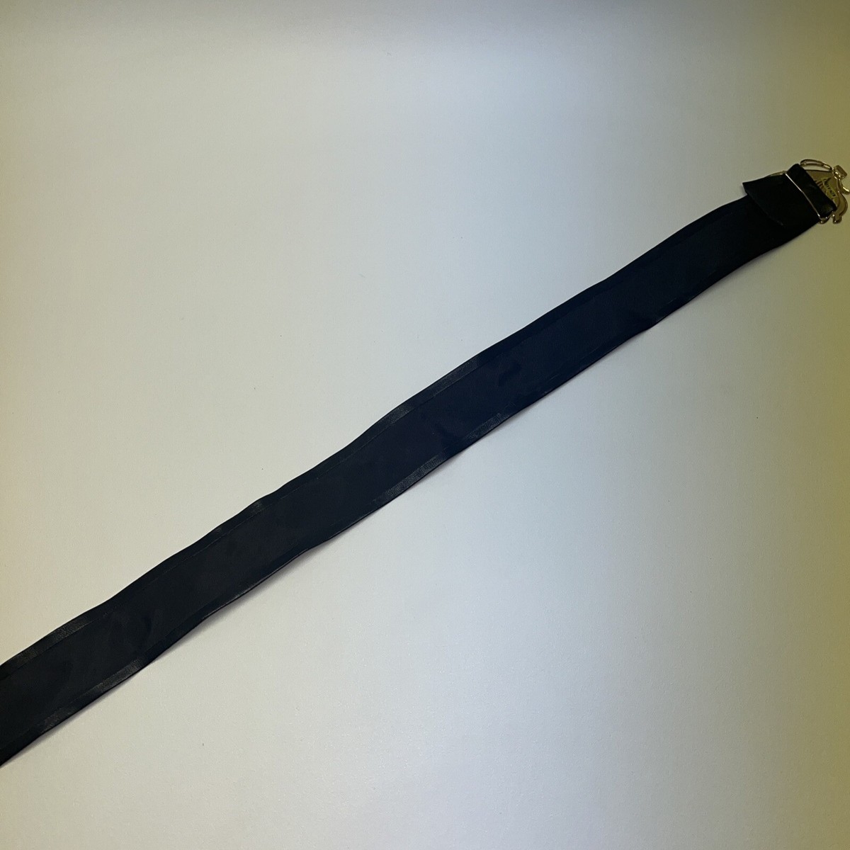 Vintage 80s Faux Leather Waist Belt Black GoldButterfly  display picture 3