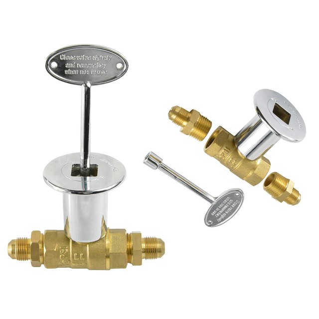 1/2 Inch Fire Pits Straight Quarter Turn Shut Off Valve Part for NG LP