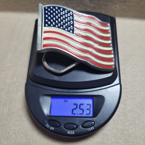 USA Flag Belt Buckles, 3 BUCKLE LOT - Picture 14 of 16
