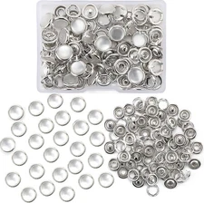 "Pearl Snaps Fasteners Kit,10Mm Clothes Ring for Western Shirts Clothes Prong Ri