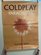 P4 Band Rare Coldplay Poster (Folded) Parachutes Album Yellow Cold Play 18 X 24