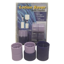 Lotion Savers Bottle Couplers Transfer Devices Bottle to Bottle Set of 3