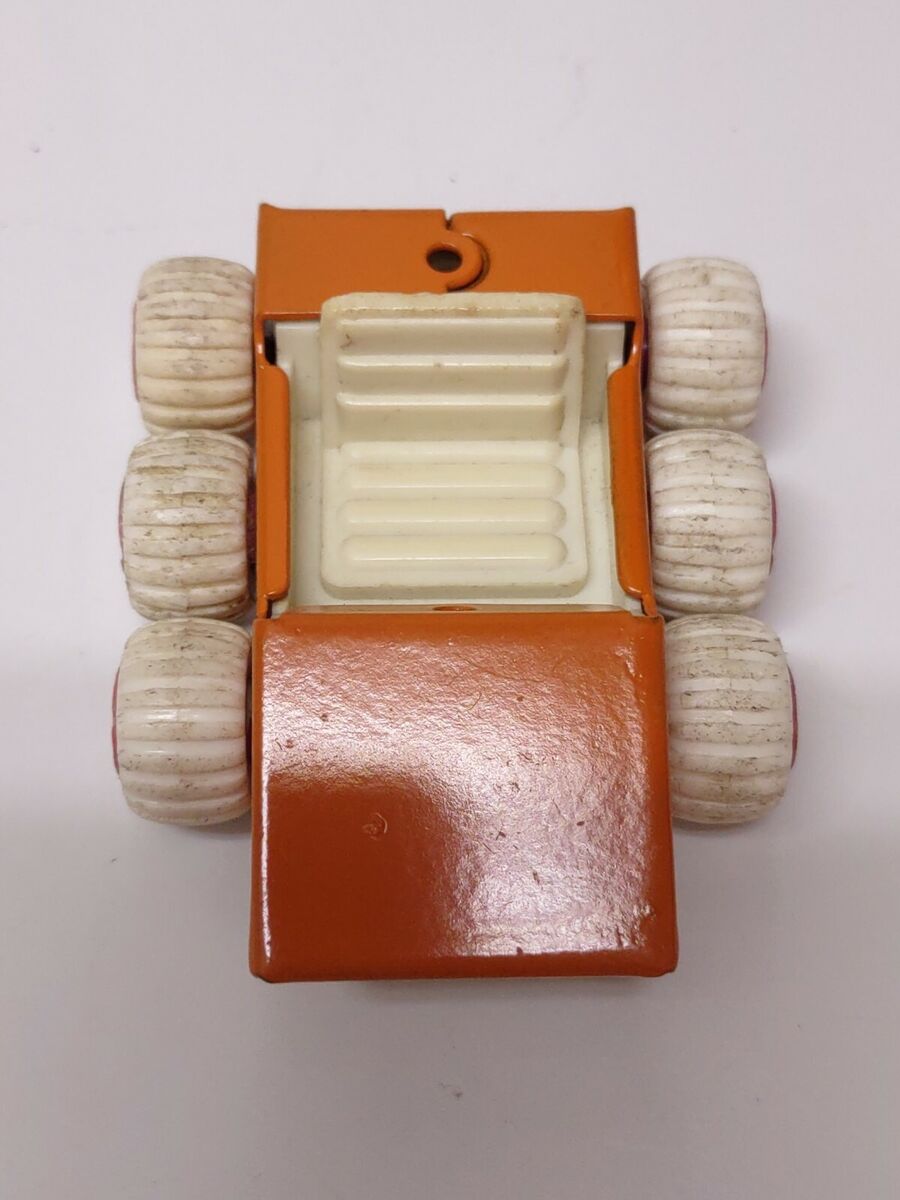Buddy L Six Wheeler Car Pressed Steel Orange Made in Japan Buddy L Six Wheeler Car Pressed Steel Orange Made in Japan