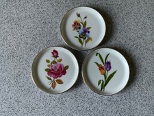 Fürstenberg 3 Untersetzer Blumenmotive Porzellan gemarkt