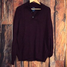 New AMERICAN EAGLE Seriously Soft Men's Sz L Quarter Button Mock Neck Sweater