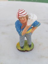 SANTON CARBONEL ANCIEN...TERRE CUITE...MEUNIER...HAUT 97 MM