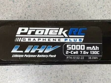 ProTek RC 2S 130C Low IR Si-Graphene + HV Shorty LiPo Battery 7.6V/5000mAh New!!