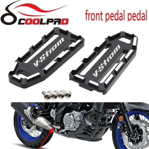 DL650 DL1000 CNC Front Foot Pedal Pad Foot Peg Cover For Suzuki V-Strom 650 1000 - Picture 2 of 7
