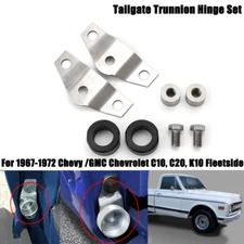 For Chevrolet Fleetside Blazer Jimmy Stainless Tailgate Trunnion Hinge Set 67-72