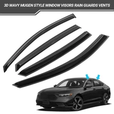 For 2023-25 Honda Accord JDM 3D Wavy Mugen Style Window Visors Rain Guards Vents