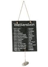 Wetterstation Schiefer Tafel - 25 cm - Wetter Stein Warte Tür Schild Garten Deko